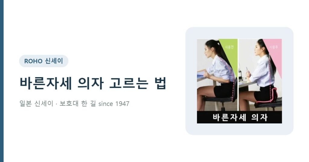 바른자세 의자 고르는 법 - 온네아 허리 의자